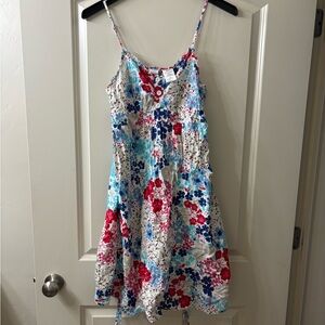 Old Navy Floral Kids Dress - Red, Blue, White